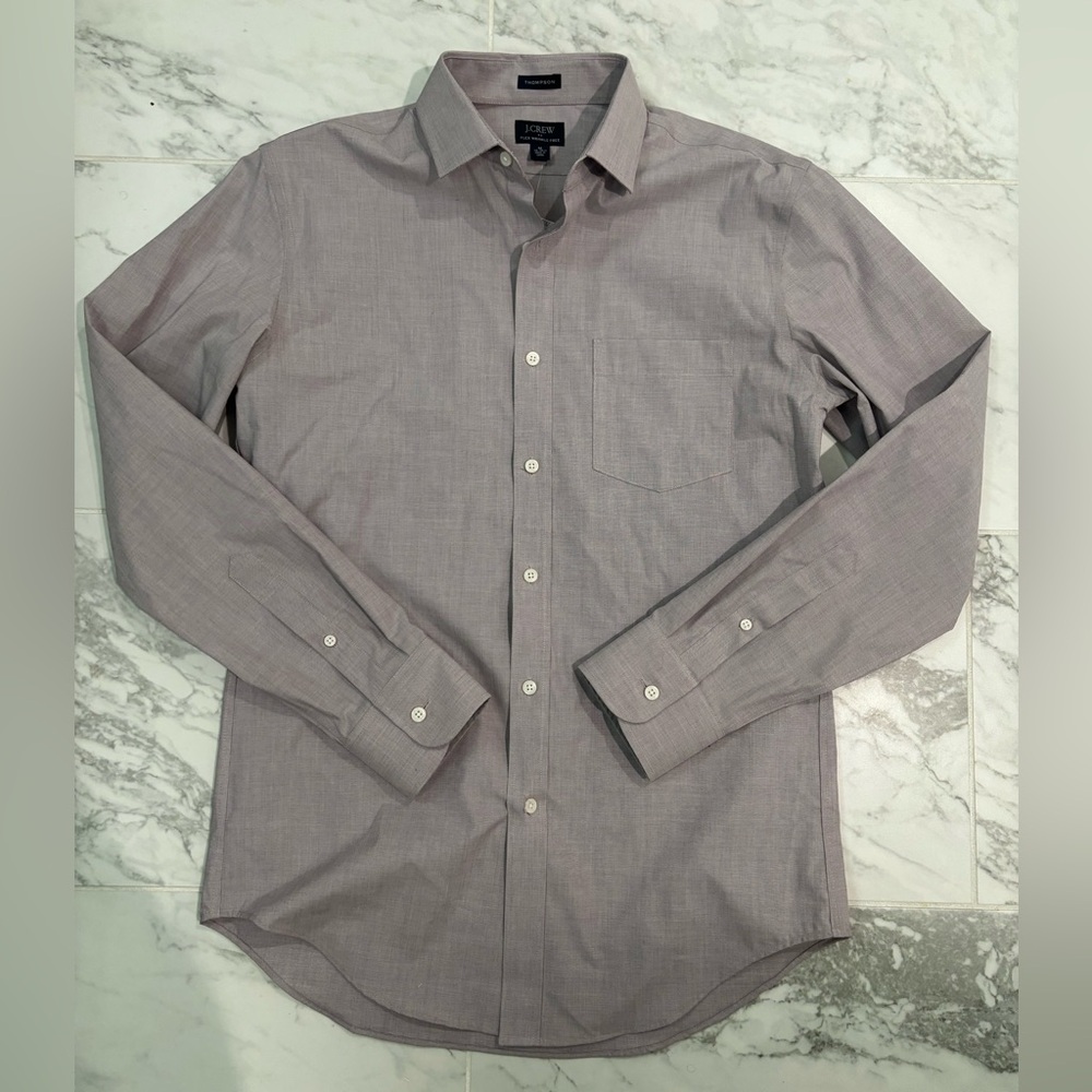 J.Crew Men’s Thompson flex wrinkle free dress shirt size M lavender